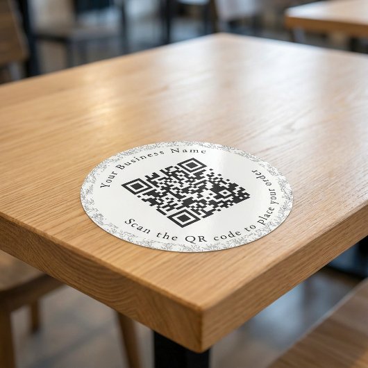 Het menu van de QR-codetabel Ronde Sticker