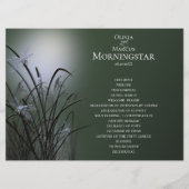 Het Menu van de Weddenschap Programma | Sage Green (Achterkant)