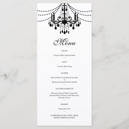 Het menu van het corporate diner (Voorkant)