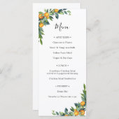 Het menu van het Vrijgezellenfeest van Greenery en (Voorkant / Achterkant)