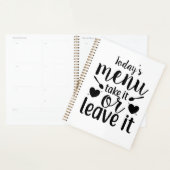 Het menu van vandaag neemt het of laat het weg planner (Display)