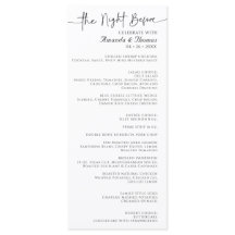 Het Menu voor het Diners de Nacht Vooraf 4 x 9"