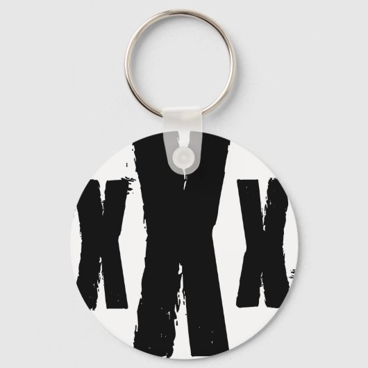 het merk van de richtliniaal sleutelhanger (Voorkant)