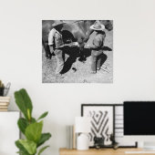 Het merken van paarden met het merk pitchfork poster (Thuiskantoor)