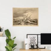 Het met Storm gestookte schip Poster (Thuiskantoor)