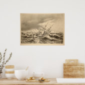 Het met Storm gestookte schip Poster (Keuken)