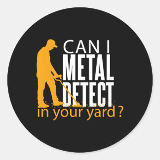 Het metaal kan ik detecteren in uw tuin metaaldete ronde sticker