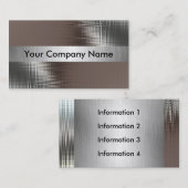 Het metaal kijkt Visitekaartjes met Klasse (Voorkant / Achterkant)