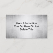 Het Metaal van het staal kijkt Visitekaartjes (Achterkant)