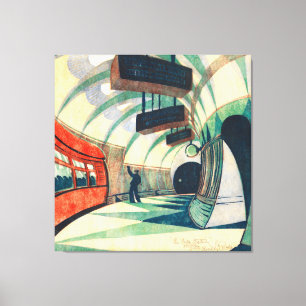 Het metrostation - Cyril Edward Power Canvas Afdruk