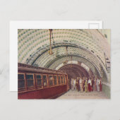 Het metrostation New York 1910 Briefkaart (Voorkant / Achterkant)