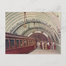 Het metrostation New York 1910 Briefkaart