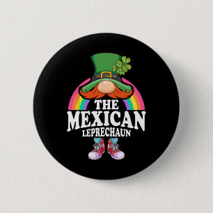 Het Mexicaanse kabouter St. Patrick's Day kostuum  Ronde Button 5,7 Cm