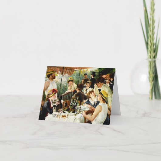 Het Middagmaal van Renoir van de Kaart van de Nota (Voorkant)