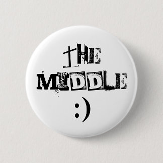 HET MIDDEN, :) RONDE BUTTON 5,7 CM
