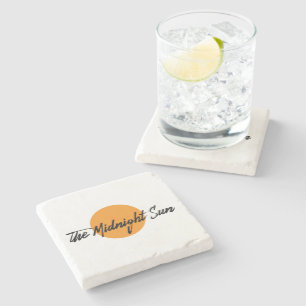 Het midnight Sun Logo Stone Onderzetter