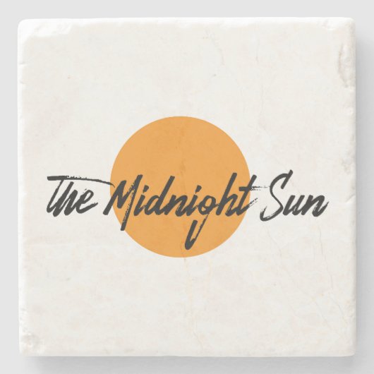 Het midnight Sun Logo Stone Onderzetter (Voorkant)