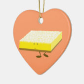 Het milderen citroenstaaf karakter keramisch ornament (Links)