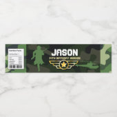 Het militaire etiket van de partijstijl waterfles (Enkel label)
