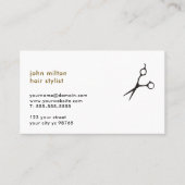 Het minimalistische Elegante Witte Zwarte Haar Visitekaartje (Voorkant)