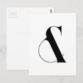 Het Minimalistische Moderne Art. van Ampersand Briefkaart (Voorkant / Achterkant)