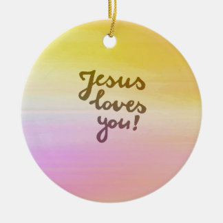 Het ministerie van Jezus houdt van je Keramisch Ornament