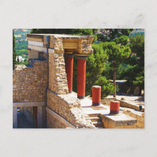 Het Minoïsche paleis van het afbeelding Knossos Briefkaart