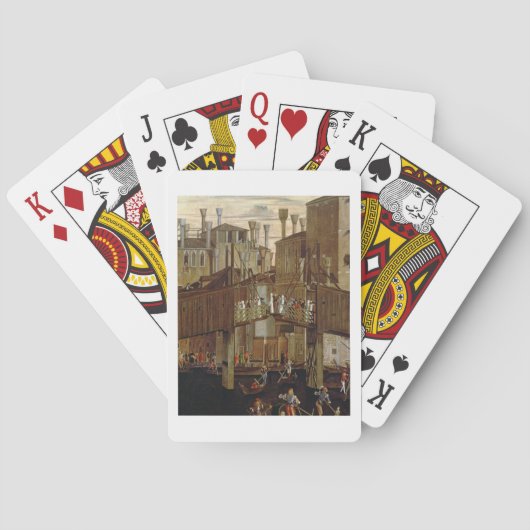 Het Mirakel van de relikwie van het Heilig Kruis, Speelkaarten (Achterkant)