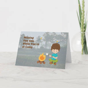 Het missen van je zoon Kaart tijdens het zomerkamp