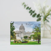 Het Missouri Capitol bedankt je Briefkaart (Staand voorkant)