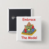 Het model omvormen vierkante button 5,1 cm (Voorkant /achterkant)