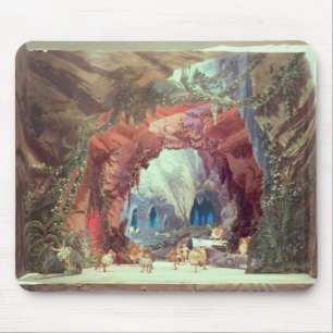 Het model van het stadium voor opera "Tannhauser" Muismat