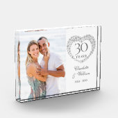 Het moderne 30e Jubileum Pearl Heart Fotoblokken (Links)