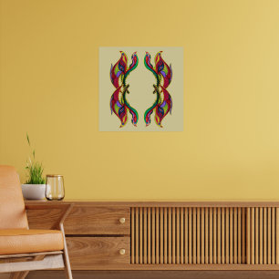 Het moderne abstracte vogelportaal poster