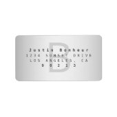 Het moderne Adres van de Terugkeer van de Gradiënt Etiket (Voorkant)