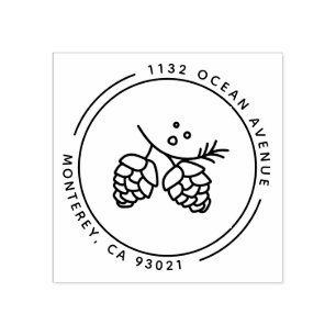 Het moderne Adres van de Terugkeer van de Illustra Rubberstempel