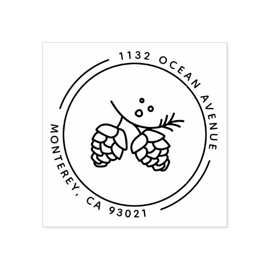 Het moderne Adres van de Terugkeer van de Illustra Rubberstempel (Afrduk)