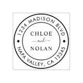 Het moderne Adres van de Terugkeer van het Manuscr Rubberstempel (Afrduk)