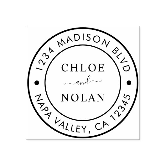 Het moderne Adres van de Terugkeer van het Manuscr Rubberstempel (Afrduk)