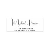 Het moderne Adres van de Terugkeer van het Manuscr Rubberstempel (Afrduk)