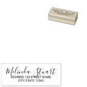 Het moderne Adres van de Terugkeer van het Manuscr Rubberstempel (Gestempeld)