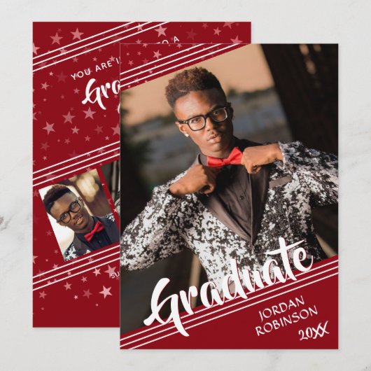 Het moderne Afstuderen Rode Manuscript van de Bors Kaart (Voorkant / Achterkant)