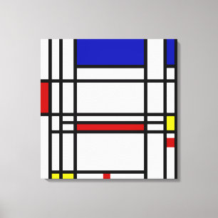 Het Moderne Art. van Mondrian Canvas Afdruk