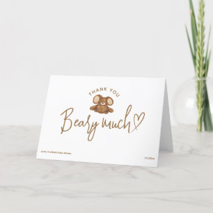 Het moderne Baby shower kunnen we nauwelijks afwac Bedankkaart