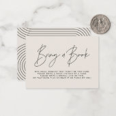 Het moderne baby shower van de manuscriptcrème bre notitiekaartje (Voorkant / Achterkant in situ)