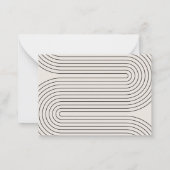 Het moderne baby shower van de manuscriptcrème bre notitiekaartje (Achterkant)