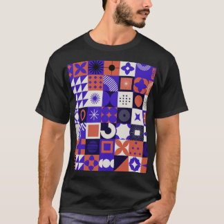 Het moderne Bauhaus is een gedurfd geometrisch pat T-shirt