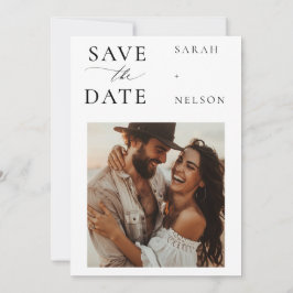 Het moderne Berichten van de Foto van het Manuscri Save The Date