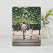 Het moderne Berichten van de Foto van het Manuscri Save The Date (Staand voorkant)