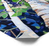 Het moderne berkenbos poster (Hoek)